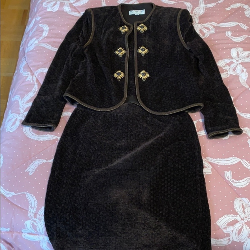 St John Velvet Suit